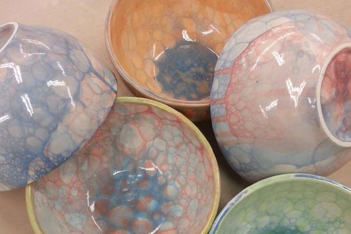 Bubble Bowls for Empty Bowl Fundraiser